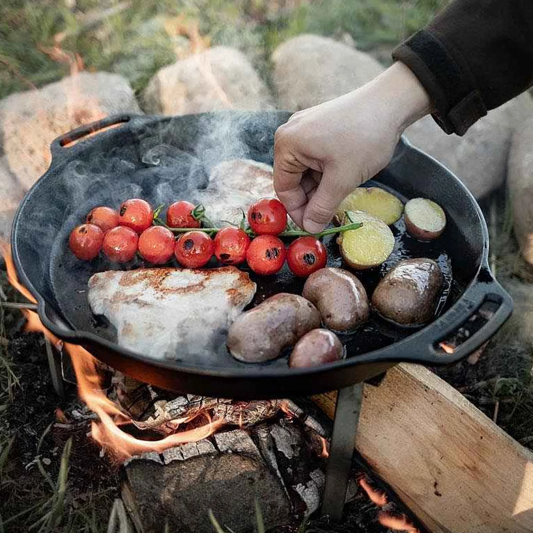 Petromax Gusseisenpfannen>Feuerpfanne Mit Griff
