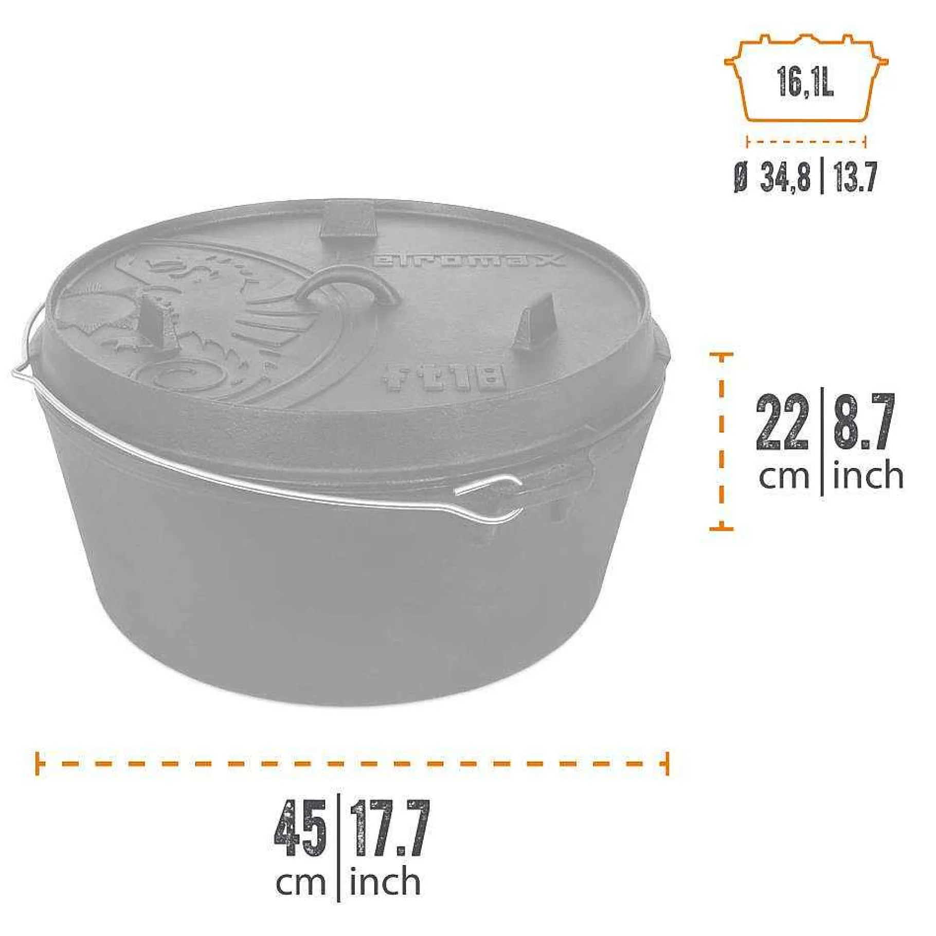 Petromax Dutch Oven/Feuertopfe>Feuertopf (Dutch Oven)