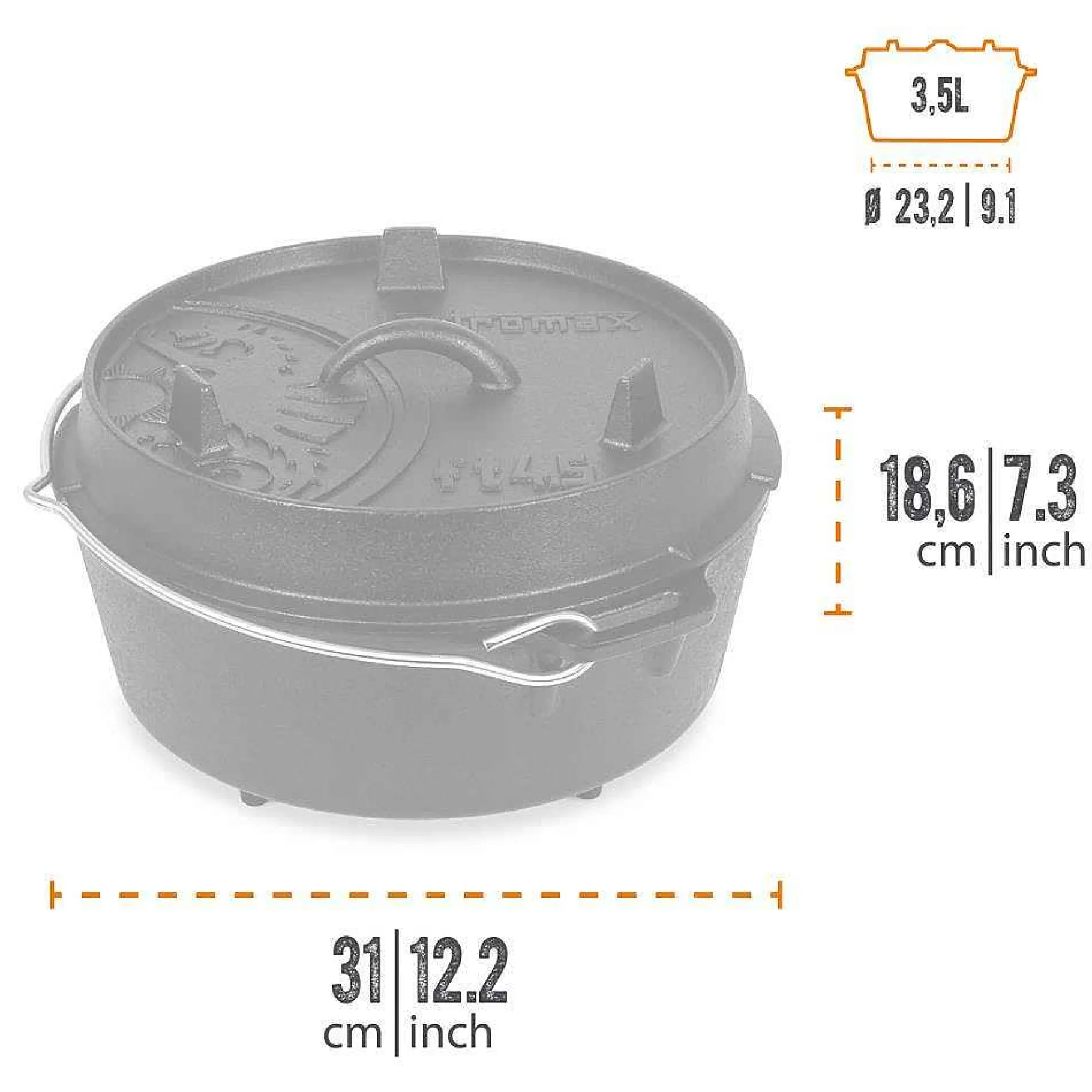 Petromax Dutch Oven/Feuertopfe>Feuertopf (Dutch Oven)