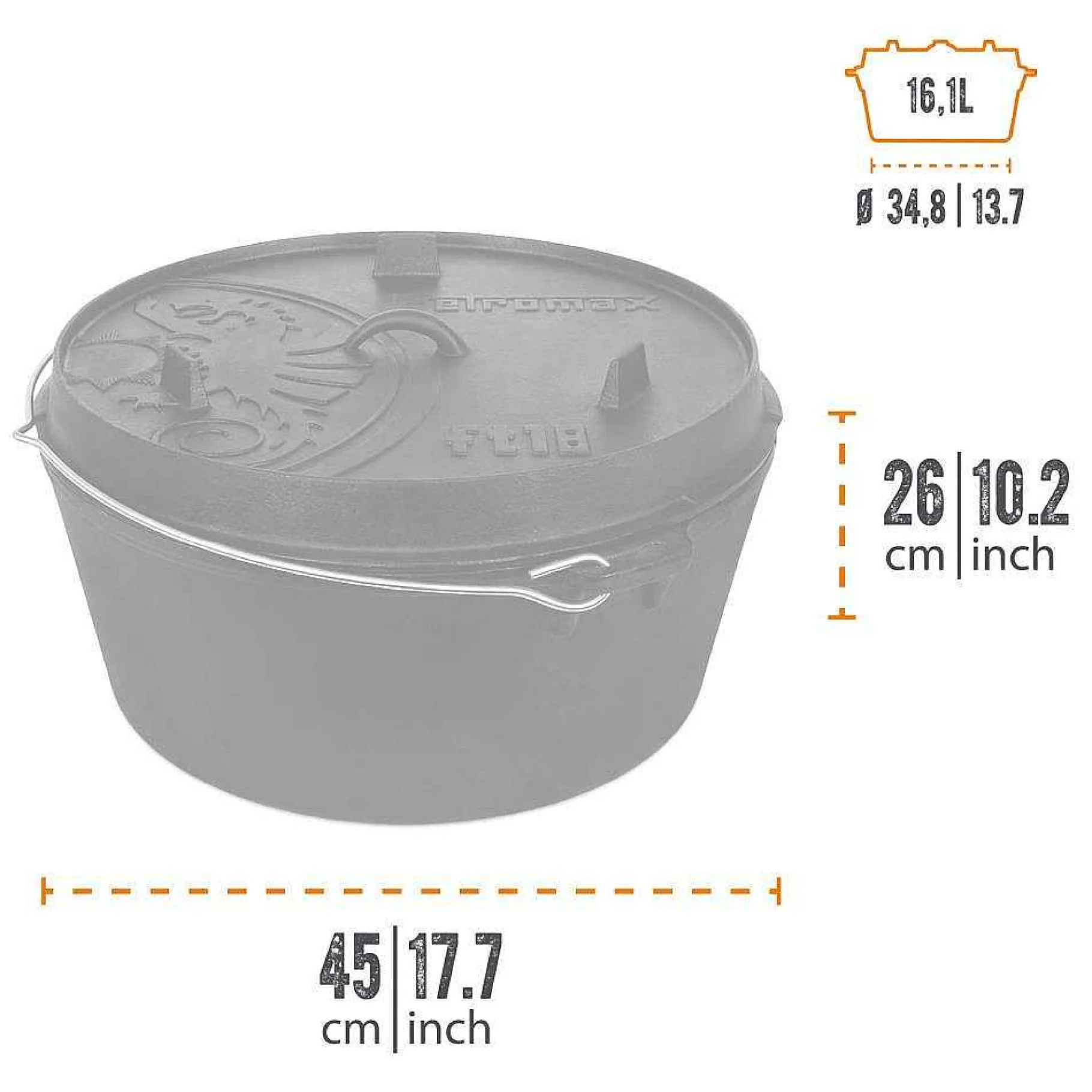Petromax Dutch Oven/Feuertopfe>Feuertopf (Dutch Oven)