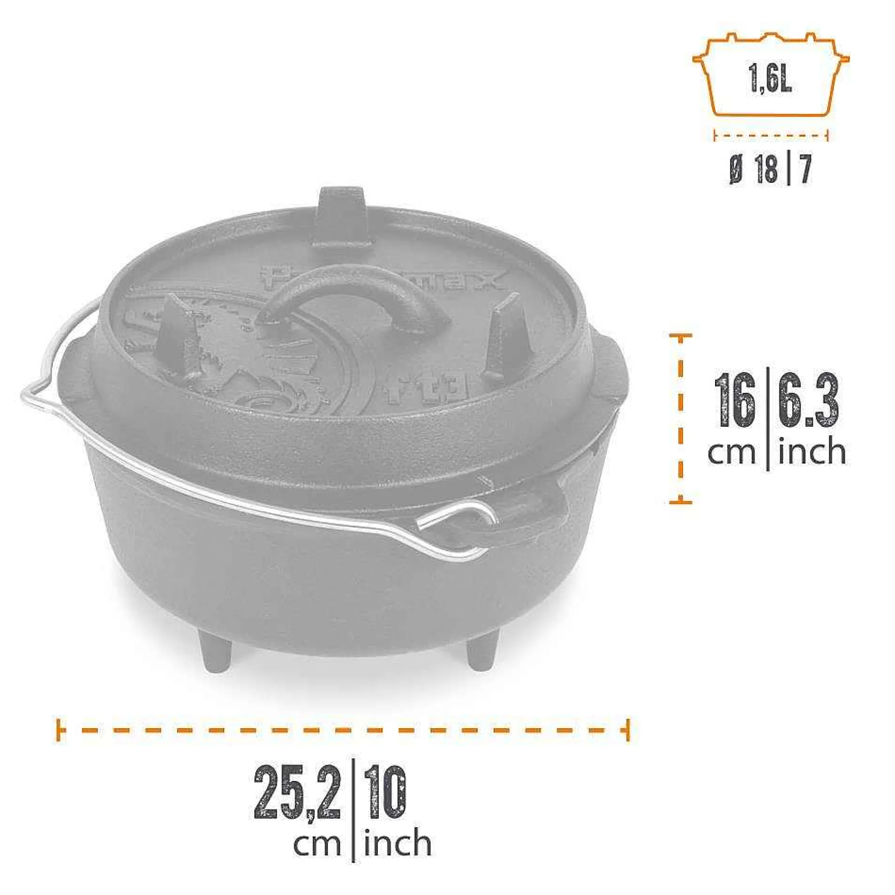Petromax Dutch Oven/Feuertopfe>Feuertopf (Dutch Oven)