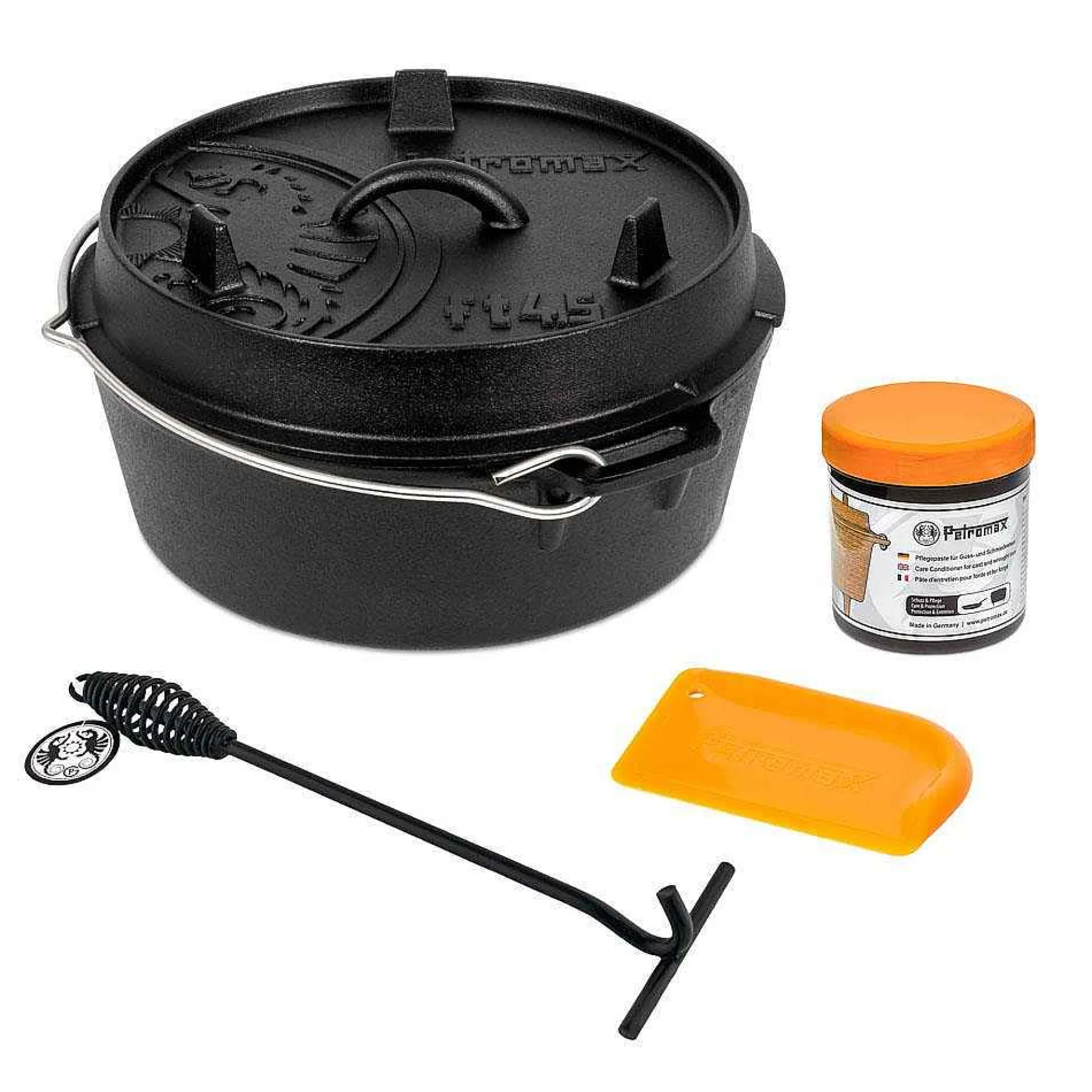 Petromax Dutch Oven/Feuertopfe>Feuertopf Ft4.5-T Starter-Set Dutch Oven Set 4 Liter