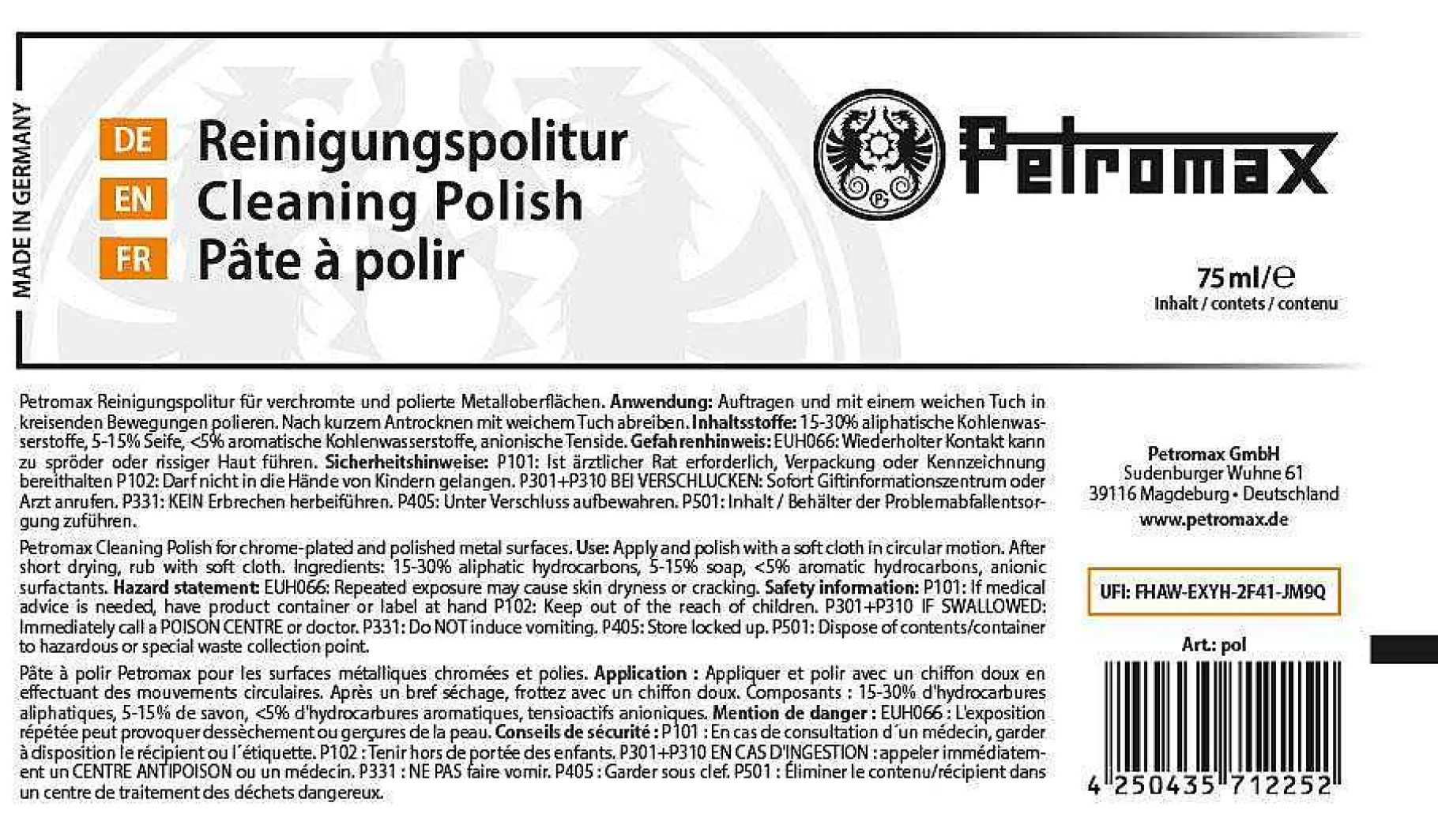 Petromax Pflege Und Reinigung>Reinigungspolitur